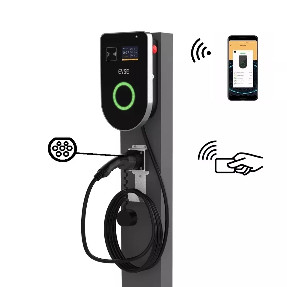 22Kw Wallbox Type 2 Ocpp Rfid - Cargador EV OCPP tipo 2 Cable