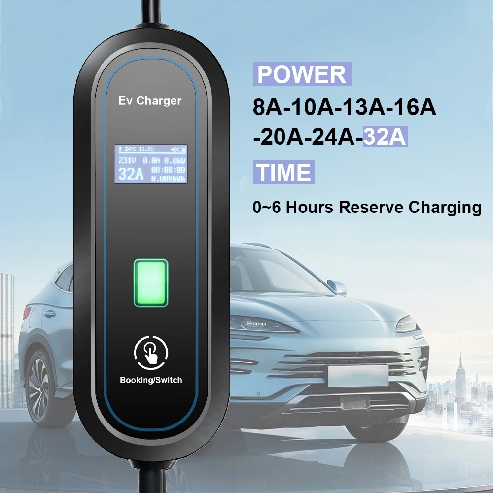 Cargador portátil GBT EV Wallb - Portable Ev Charger 32A Type 2 Cee Plug reseña y precio